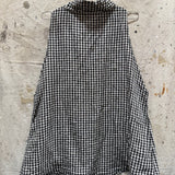 Collared Harper Apron, Black and White Gingham, Size XL | SAMPLE SALE B-11