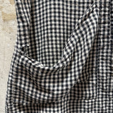 Collared Harper Apron, Black and White Gingham, Size XL | SAMPLE SALE B-11