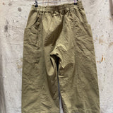 Clyde Culotte in Organic Cotton Canvas, Olivine, Size XL-R | SAMPLE SALE B-13