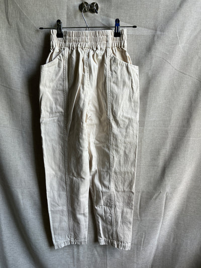 Clyde Work Pant in Cotton Canvas, Natural | Size XXS | SAMPLE SALE (A196)