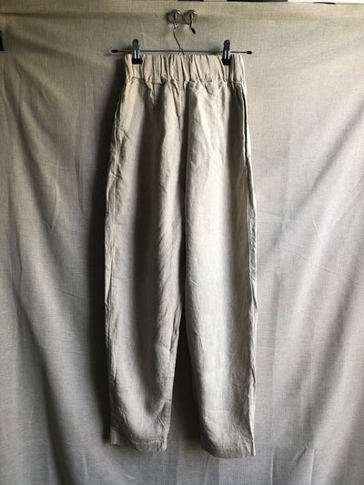 Andy Trouser in Midweight Linen, Flax | Size XXS | SAMPLE SALE (A236)