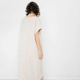 Georgia Midi (No Pockets) in Midweight Linen, Flax, Size L/XL | READY TO SHIP