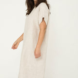 Georgia Midi in Midweight Linen Flax - Natalie-OS