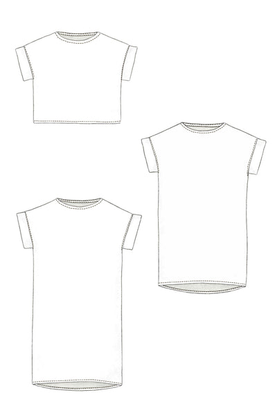 Semi-fitted T-shirt Sewing Pattern - Pattern Emporium